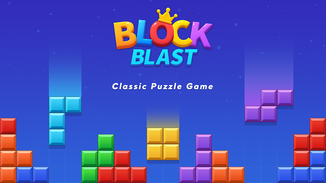 A screenshot from Block Blast, showing the colorful block grid and pieces ready to be placed.
